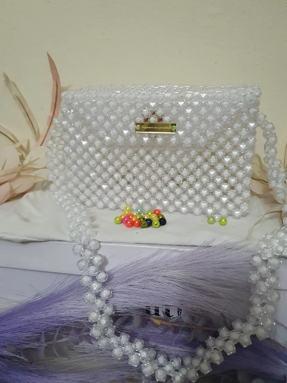 Le produit Sac en perle blanc