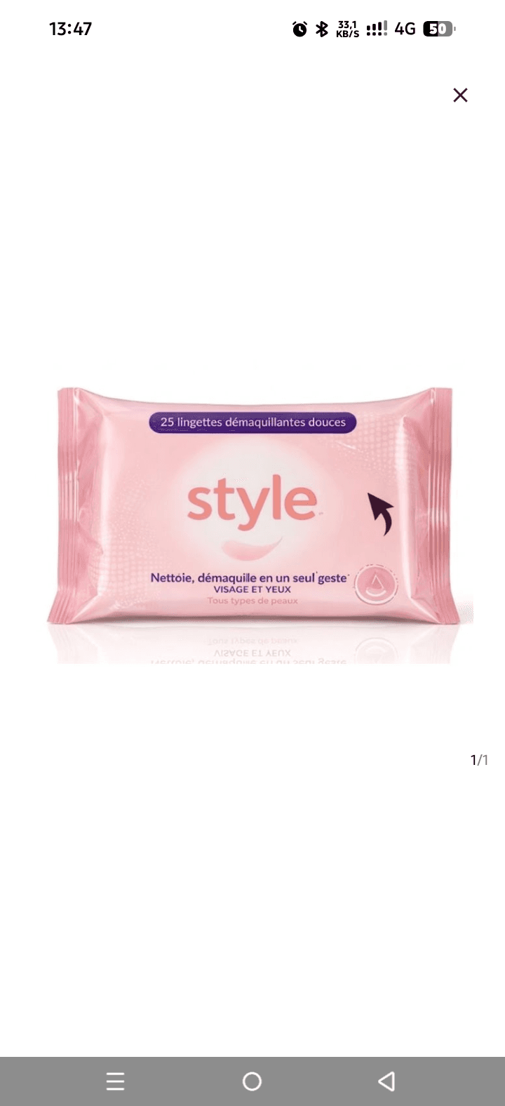 Le produit lingettes nettoyantes pour visage