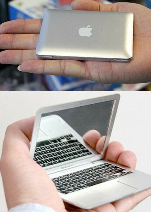 Le produit miroir en forme d'ordinateur apple