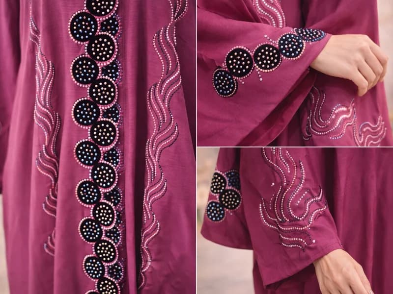 Le produit Abaya de dubai motif rond